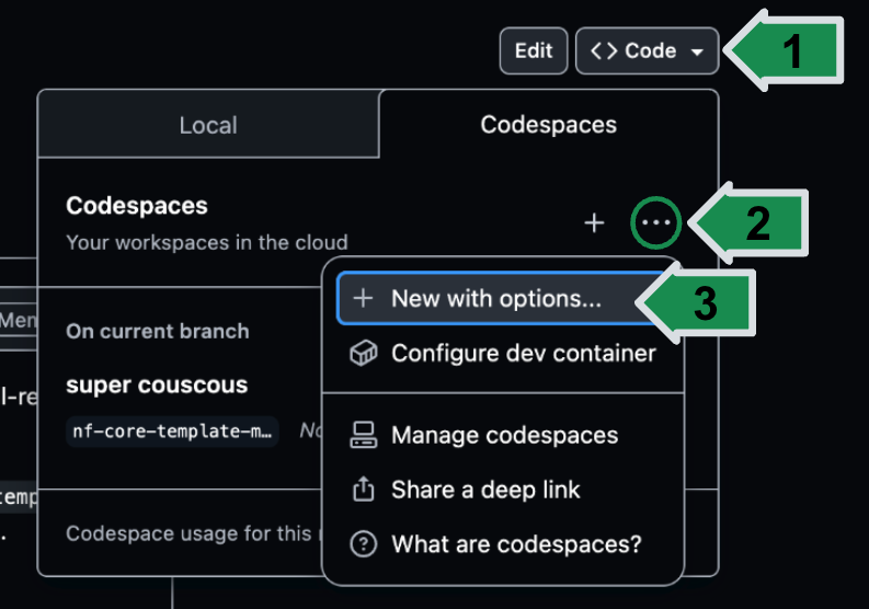 fix codespaces could not be created